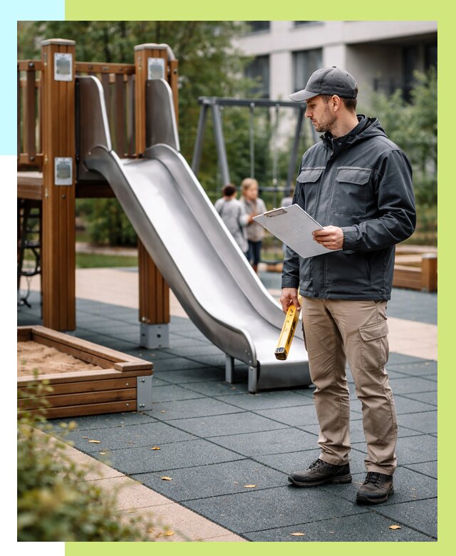 Сертификация детских площадок в Урюпинске от 25753 р. | Алешин-Рюп