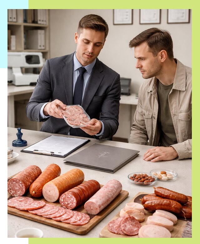 Сертификация колбасных изделий в Урюпинске от 7726 р. | Алешин-Рюп